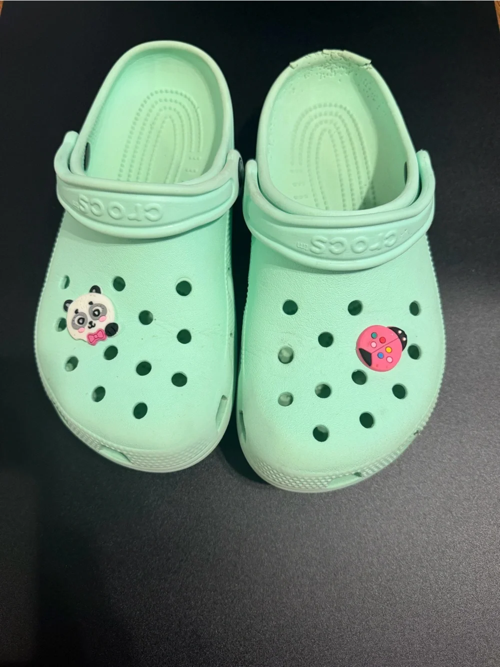 CROCS women  Clogs in Mint Green with Charms
